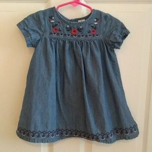 Embroidered denim dress. Like New!